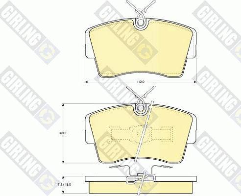 Girling 6103391 - Kit pastiglie freno, Freno a disco autozon.pro