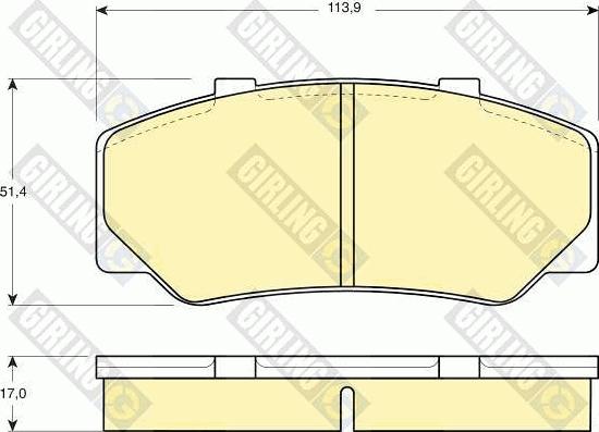 Girling 6103293 - Kit pastiglie freno, Freno a disco autozon.pro