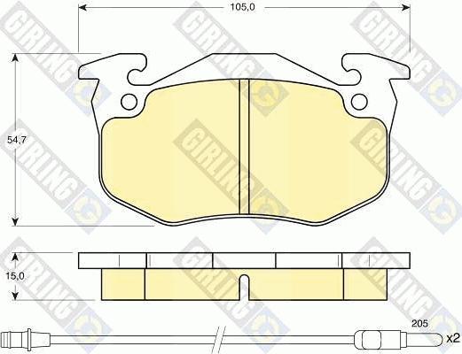 Girling 6103283 - Kit pastiglie freno, Freno a disco autozon.pro