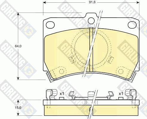 Girling 6103749 - Kit pastiglie freno, Freno a disco autozon.pro