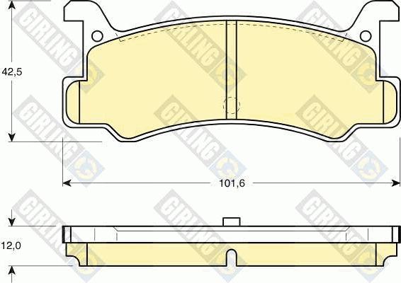 Girling 6103759 - Kit pastiglie freno, Freno a disco autozon.pro