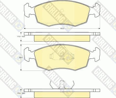 Girling 6103712 - Kit pastiglie freno, Freno a disco autozon.pro