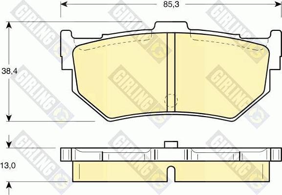 Girling 6103729 - Kit pastiglie freno, Freno a disco autozon.pro