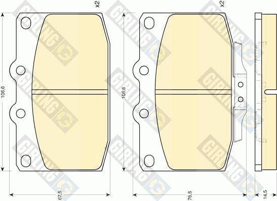 Girling 6103779 - Kit pastiglie freno, Freno a disco autozon.pro