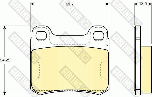 Girling 6102942 - Kit pastiglie freno, Freno a disco autozon.pro