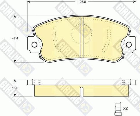 Girling 6102973 - Kit pastiglie freno, Freno a disco autozon.pro