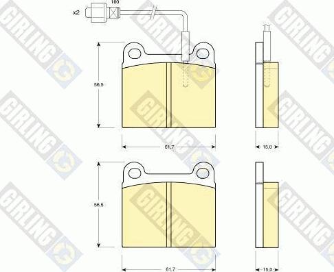 Girling 6102402 - Kit pastiglie freno, Freno a disco autozon.pro