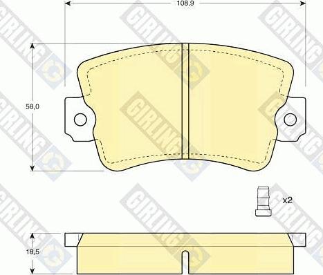 Girling 6102433 - Kit pastiglie freno, Freno a disco autozon.pro