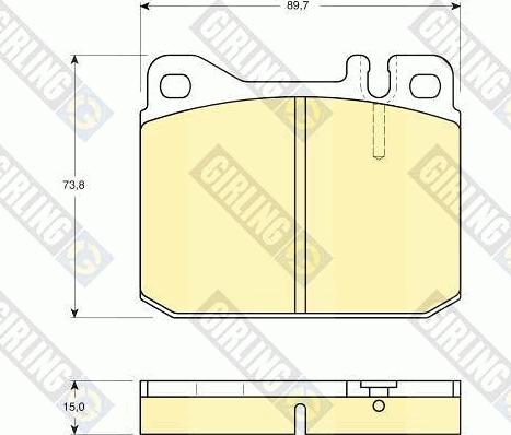 Girling 6102422 - Kit pastiglie freno, Freno a disco autozon.pro