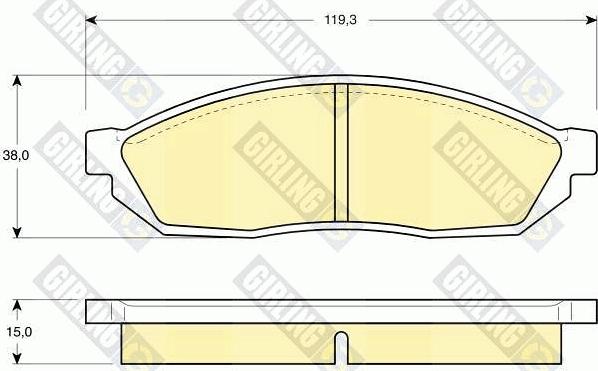 Girling 6102549 - Kit pastiglie freno, Freno a disco autozon.pro