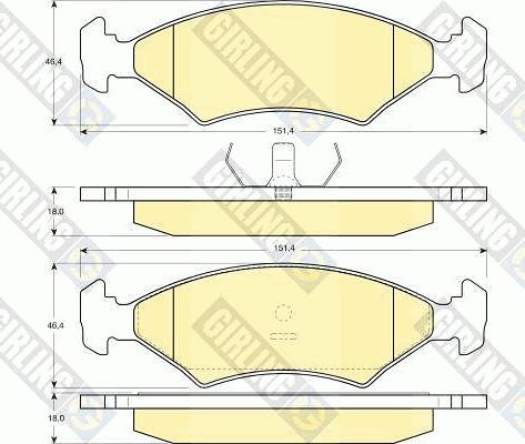 Girling 6102552 - Kit pastiglie freno, Freno a disco autozon.pro