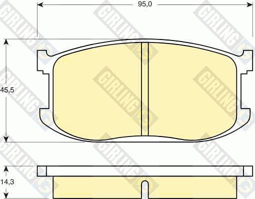 Girling 6102529 - Kit pastiglie freno, Freno a disco autozon.pro