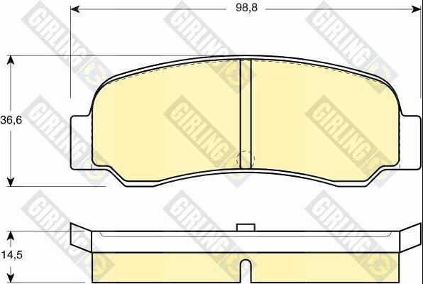 Girling 6102099 - Kit pastiglie freno, Freno a disco autozon.pro