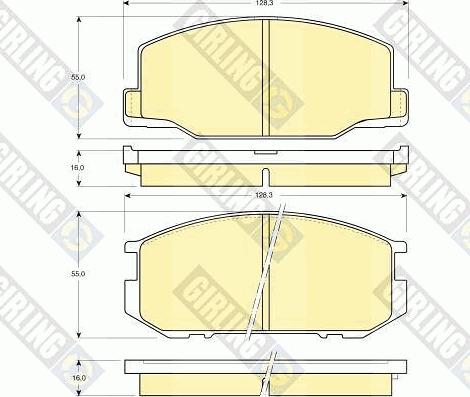 Girling 6102169 - Kit pastiglie freno, Freno a disco autozon.pro