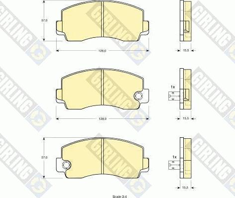 Girling 6102129 - Kit pastiglie freno, Freno a disco autozon.pro