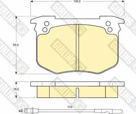 Girling 6102803 - Kit pastiglie freno, Freno a disco autozon.pro