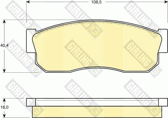 Girling 6102889 - Kit pastiglie freno, Freno a disco autozon.pro