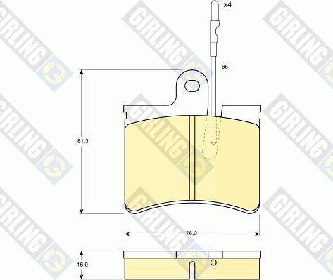 Girling 6102879 - Kit pastiglie freno, Freno a disco autozon.pro