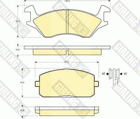 Girling 6102349 - Kit pastiglie freno, Freno a disco autozon.pro