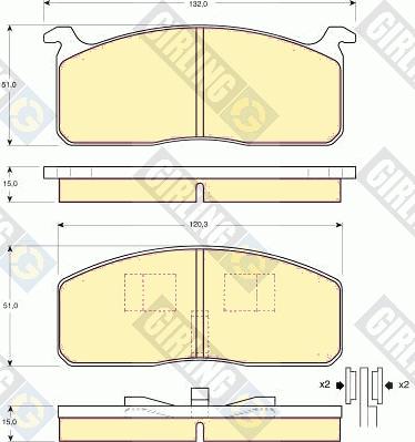 Girling 6102339 - Kit pastiglie freno, Freno a disco autozon.pro