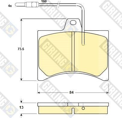 Girling 6102769 - Kit pastiglie freno, Freno a disco autozon.pro