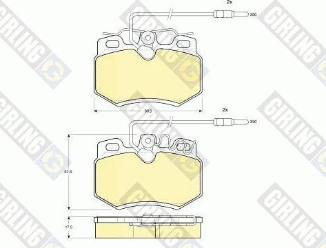 Girling 6107901 - Kit pastiglie freno, Freno a disco autozon.pro