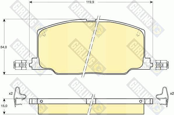 Girling 6107989 - Kit pastiglie freno, Freno a disco autozon.pro