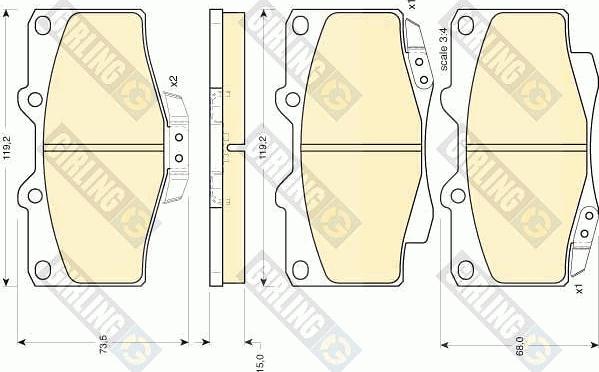 Girling 6107979 - Kit pastiglie freno, Freno a disco autozon.pro