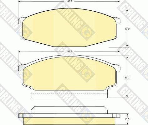 Girling 6107489 - Kit pastiglie freno, Freno a disco autozon.pro