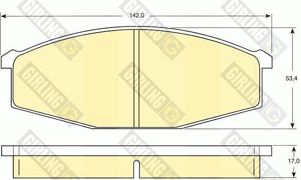 Girling 6107479 - Kit pastiglie freno, Freno a disco autozon.pro