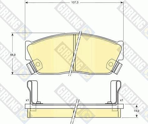 Girling 6107509 - Kit pastiglie freno, Freno a disco autozon.pro