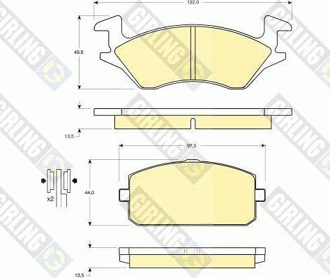 Girling 6107699 - Kit pastiglie freno, Freno a disco autozon.pro