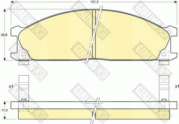 Girling 6107669 - Kit pastiglie freno, Freno a disco autozon.pro