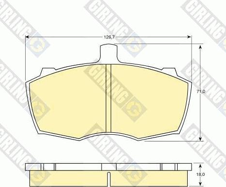 Girling 6107601 - Kit pastiglie freno, Freno a disco autozon.pro