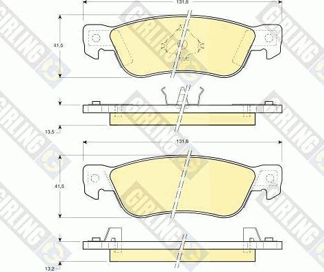 Girling 6107689 - Kit pastiglie freno, Freno a disco autozon.pro