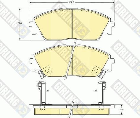 Girling 6107639 - Kit pastiglie freno, Freno a disco autozon.pro