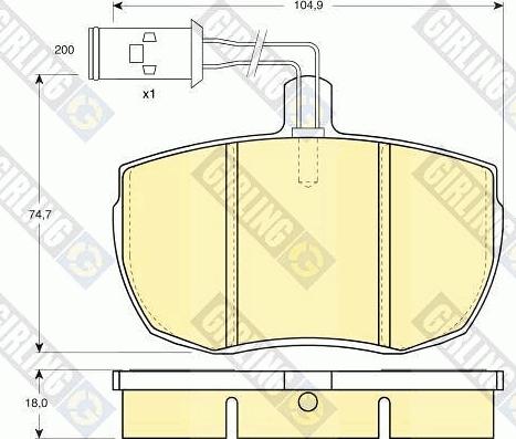 Girling 6107896 - Kit pastiglie freno, Freno a disco autozon.pro