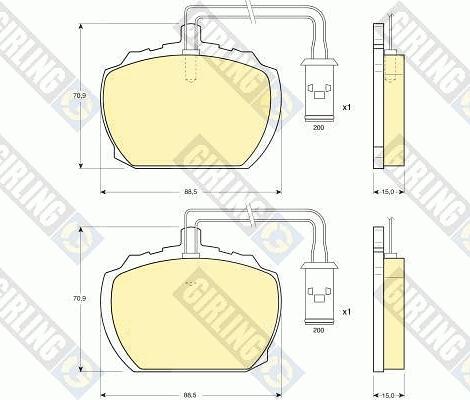 Girling 6107836 - Kit pastiglie freno, Freno a disco autozon.pro