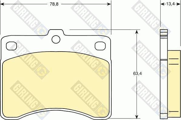 Girling 6107369 - Kit pastiglie freno, Freno a disco autozon.pro