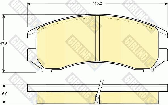 Girling 6107319 - Kit pastiglie freno, Freno a disco autozon.pro