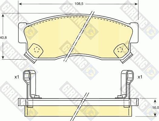 Girling 6107329 - Kit pastiglie freno, Freno a disco autozon.pro