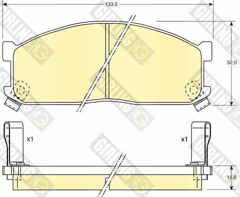 Girling 6107379 - Kit pastiglie freno, Freno a disco autozon.pro