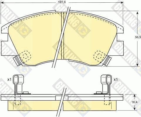 Girling 6107299 - Kit pastiglie freno, Freno a disco autozon.pro