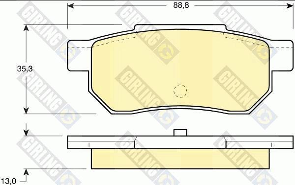 Girling 6107759 - Kit pastiglie freno, Freno a disco autozon.pro