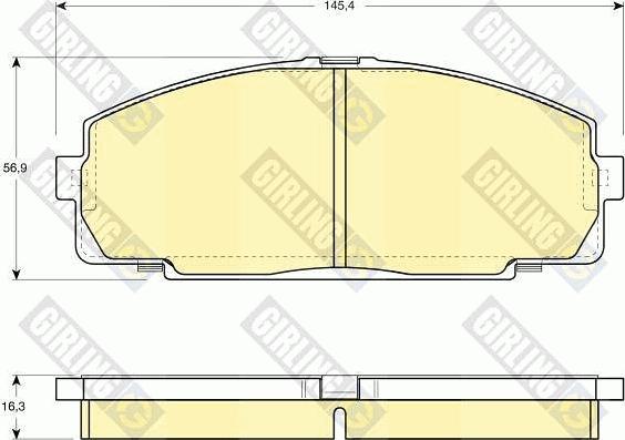 Girling 6107709 - Kit pastiglie freno, Freno a disco autozon.pro