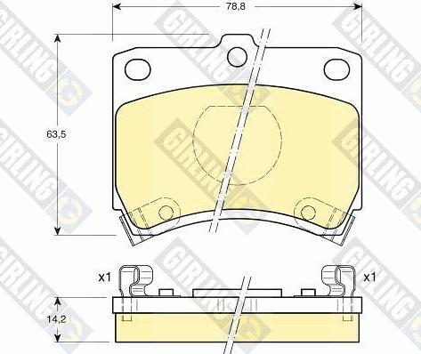 Girling 6107739 - Kit pastiglie freno, Freno a disco autozon.pro