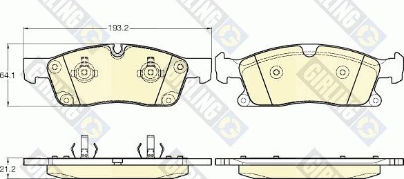 Girling 6119462 - Kit pastiglie freno, Freno a disco autozon.pro