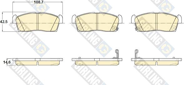 Girling 6119409 - Kit pastiglie freno, Freno a disco autozon.pro