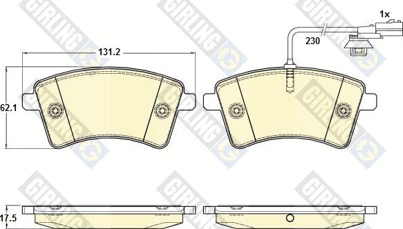 Girling 6119411 - Kit pastiglie freno, Freno a disco autozon.pro