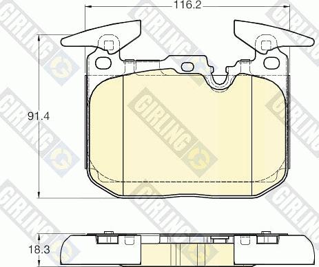 Girling 6119432 - Kit pastiglie freno, Freno a disco autozon.pro